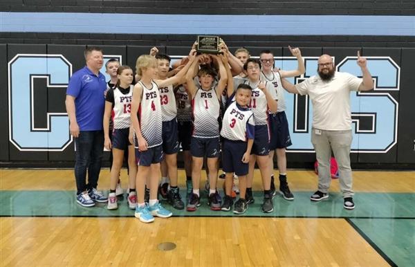 Basketball team at the championship game